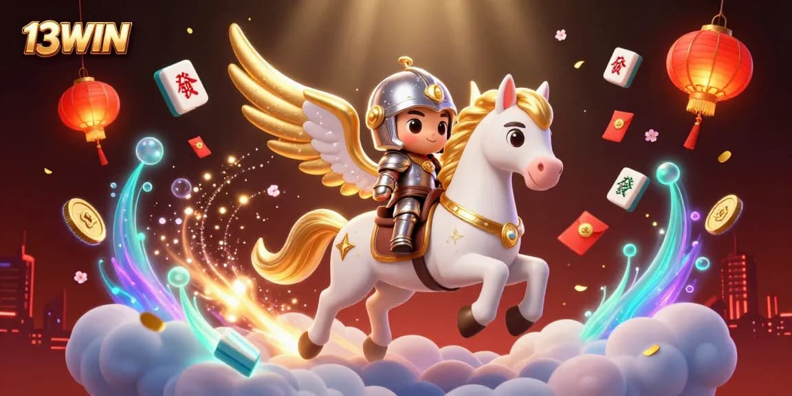 Join the thrilling world of 13WIN with vibrant gaming elements and celestial characters