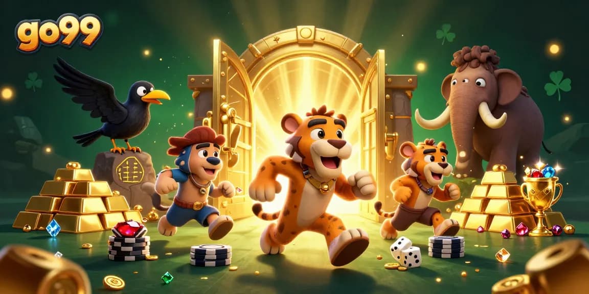 Experience the thrill of go99 in a vibrant 3D casino scene with fortune and fun elements.