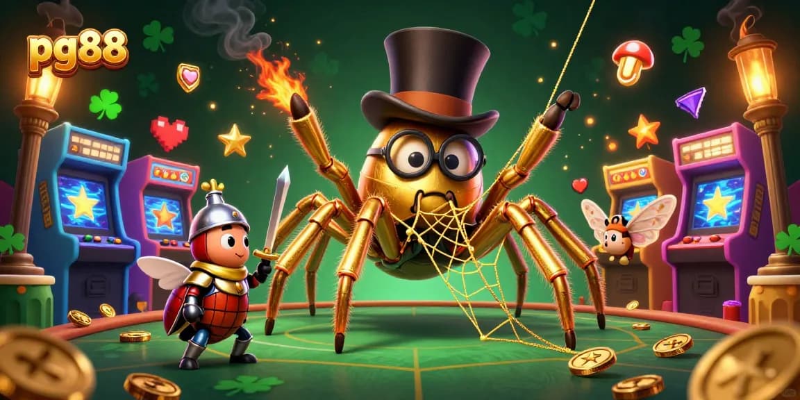 Experience exciting wins at pg88, where golden threads of luck weave through a vibrant casino scene.
