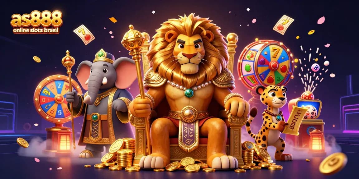 Experience the thrill of as888 online slots brasil with vibrant characters in action amidst a dynamic casino scene.