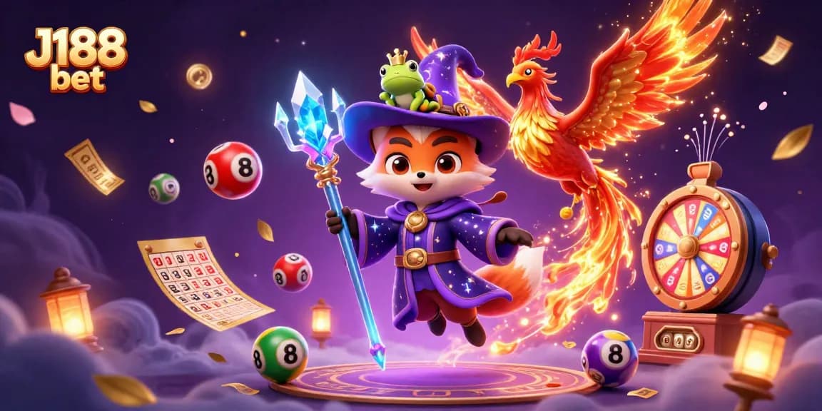 Experience thrilling action with J188 bet in a vibrant 3D casino illustration featuring fantasy elements.