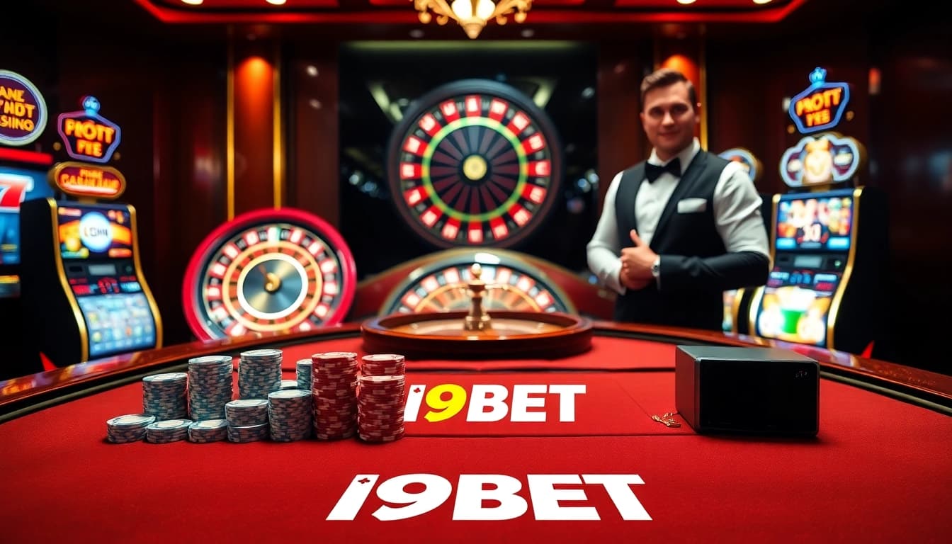 I9BET offers a luxurious online casino experience with vibrant roulette and poker tables.