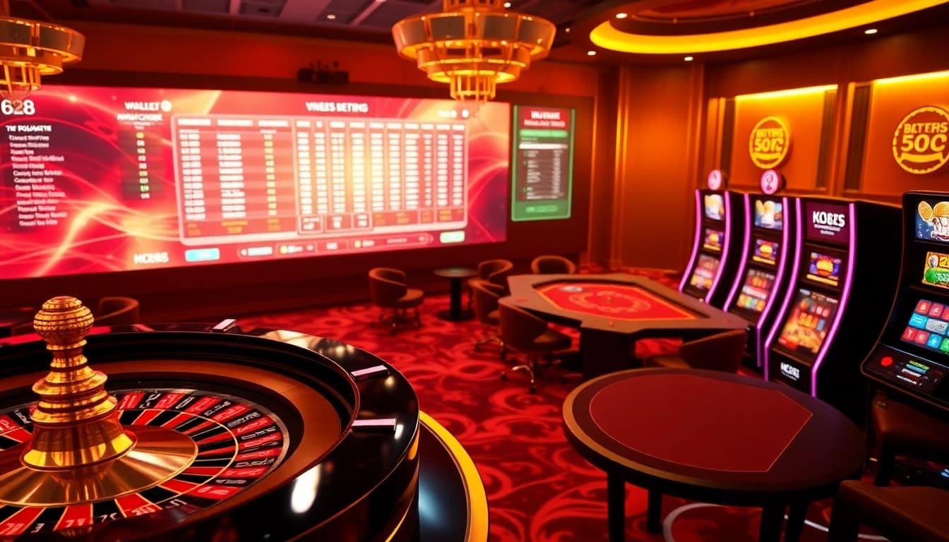 Engaging online gambling scene featuring professional casino elements from https://nk88z.com/ with luxury and excitement.