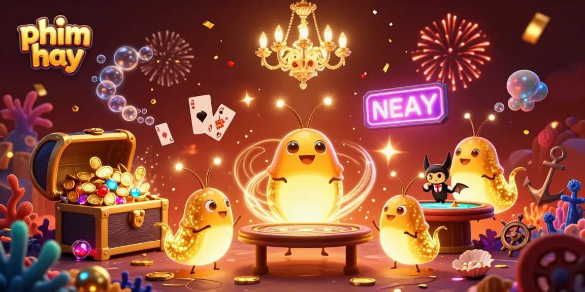 Experience the thrill of phim hay with colorful casino action, illuminated by glowworms and festive fireworks.