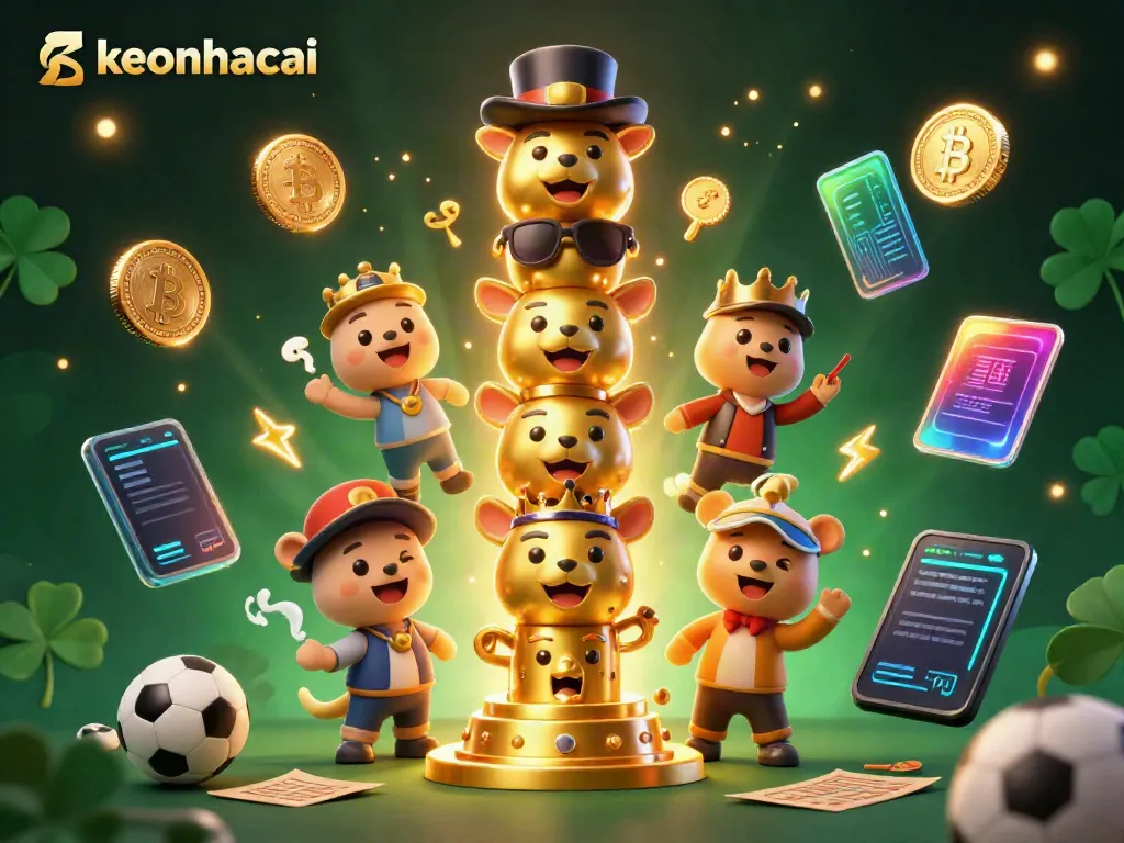 Engage with keonhacai's dynamic sports betting illustration, capturing live action and vibrant casino elements.