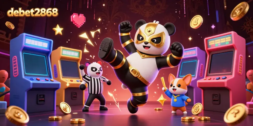 Experience thrilling action at debet2868 with lively characters and casino game elements.