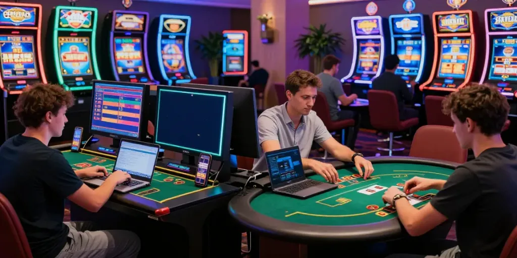 Exciting online gaming atmosphere highlighting ta88 platform with diverse betting options and vibrant interactions.