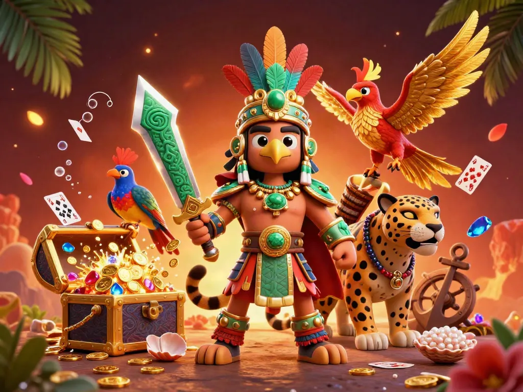 Join the thrilling b52 adventure with vibrant characters and games in this exciting casino illustration.