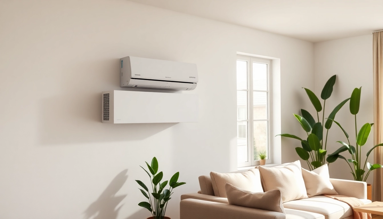 Optimize your comfort with a sleek mitsubishi mini split ac unit installed in a modern living room.
