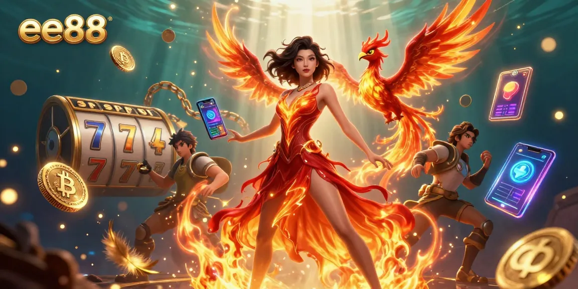 Experience the excitement of ee88 casino with dynamic gaming elements in a breathtaking 3D illustration.