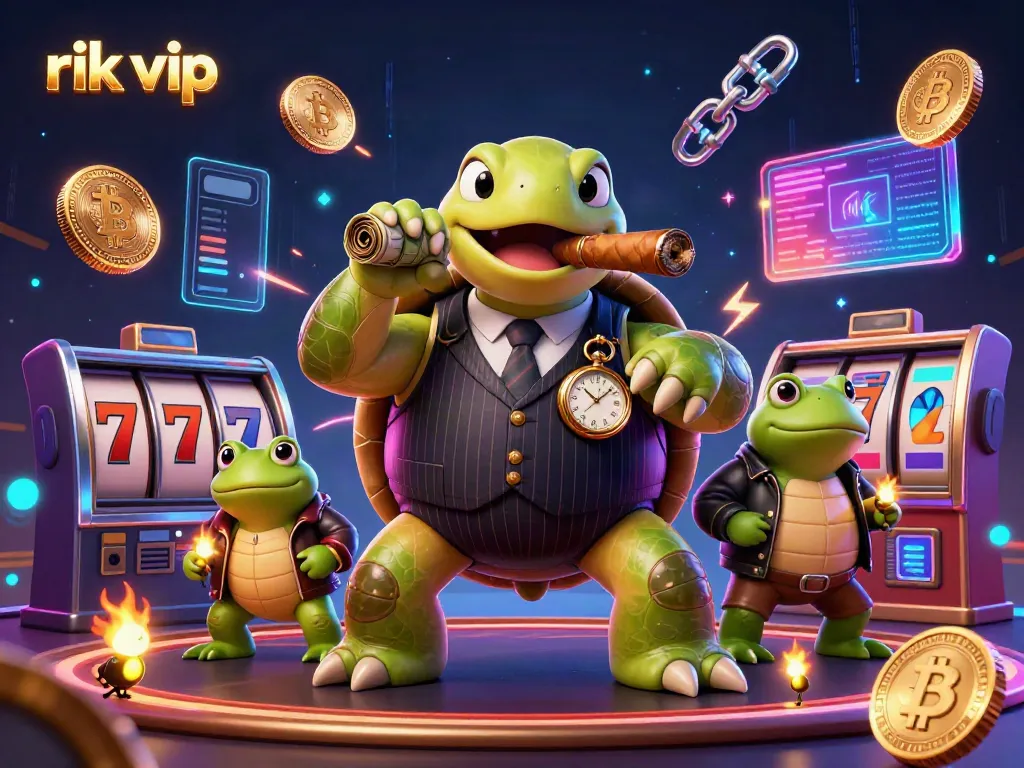 Experience thrilling gaming at rik vip with unique characters surrounded by vibrant, glowing casino elements.