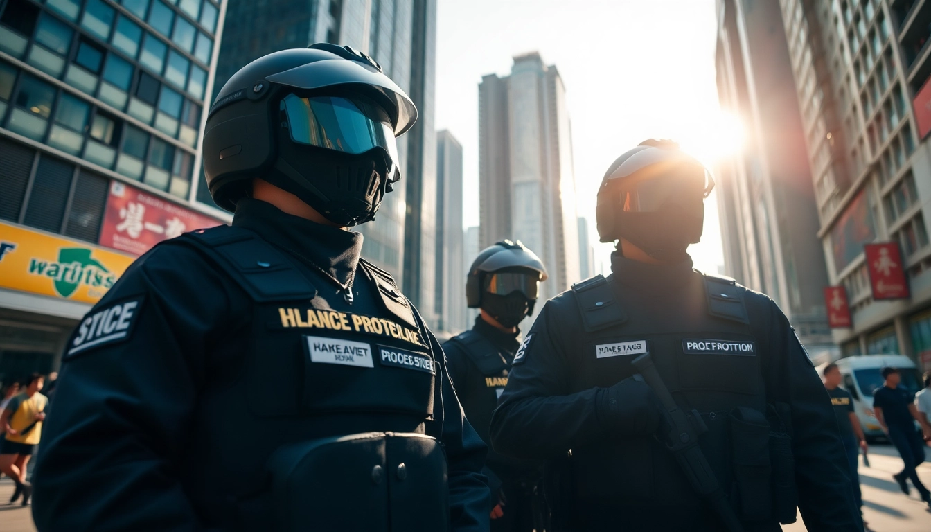 Close protection Hong Kong agents provide security in a vibrant urban setting.
