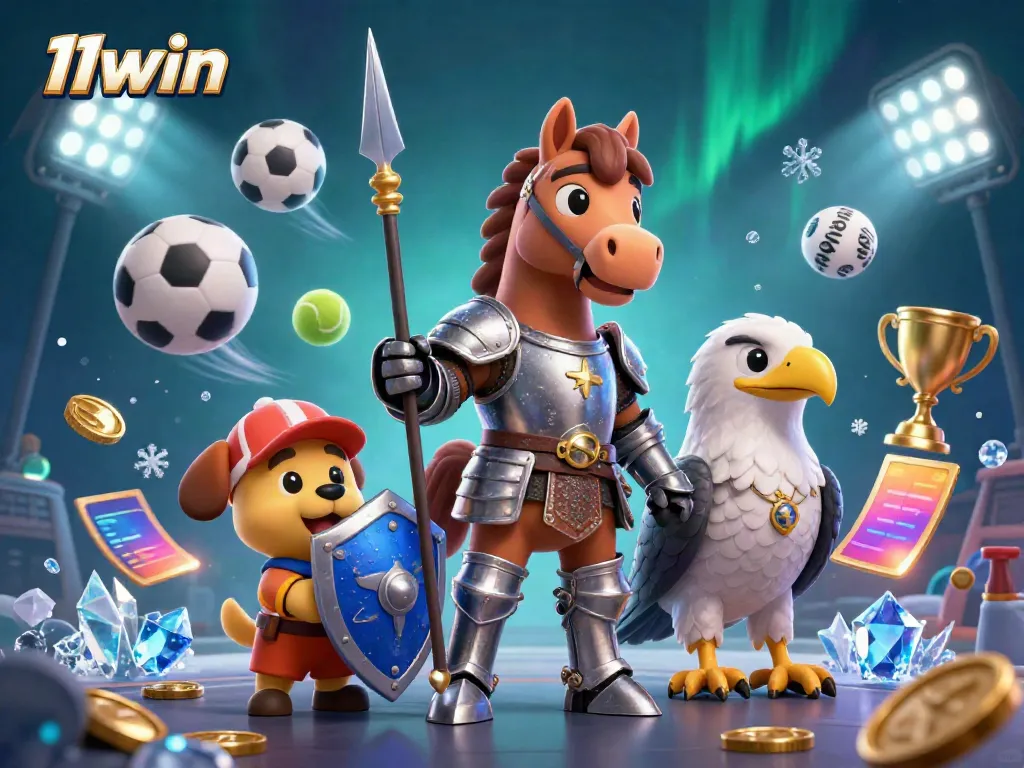 Experience the thrill of sports betting with 11win as a knight and companions celebrate victory.