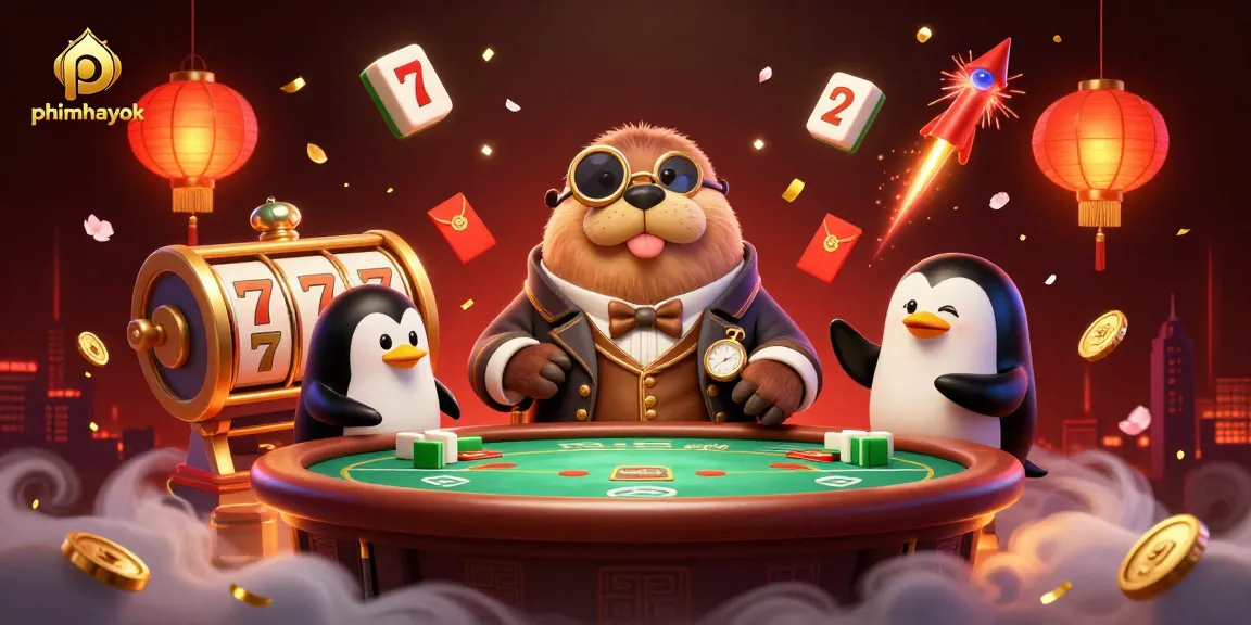 Experience thrilling poker at phimhayok with a bluffing pufferfish and a walrus dealer.