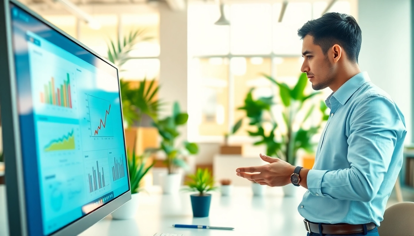 Utilizing inventory planning software on a sleek computer to optimize stock management.