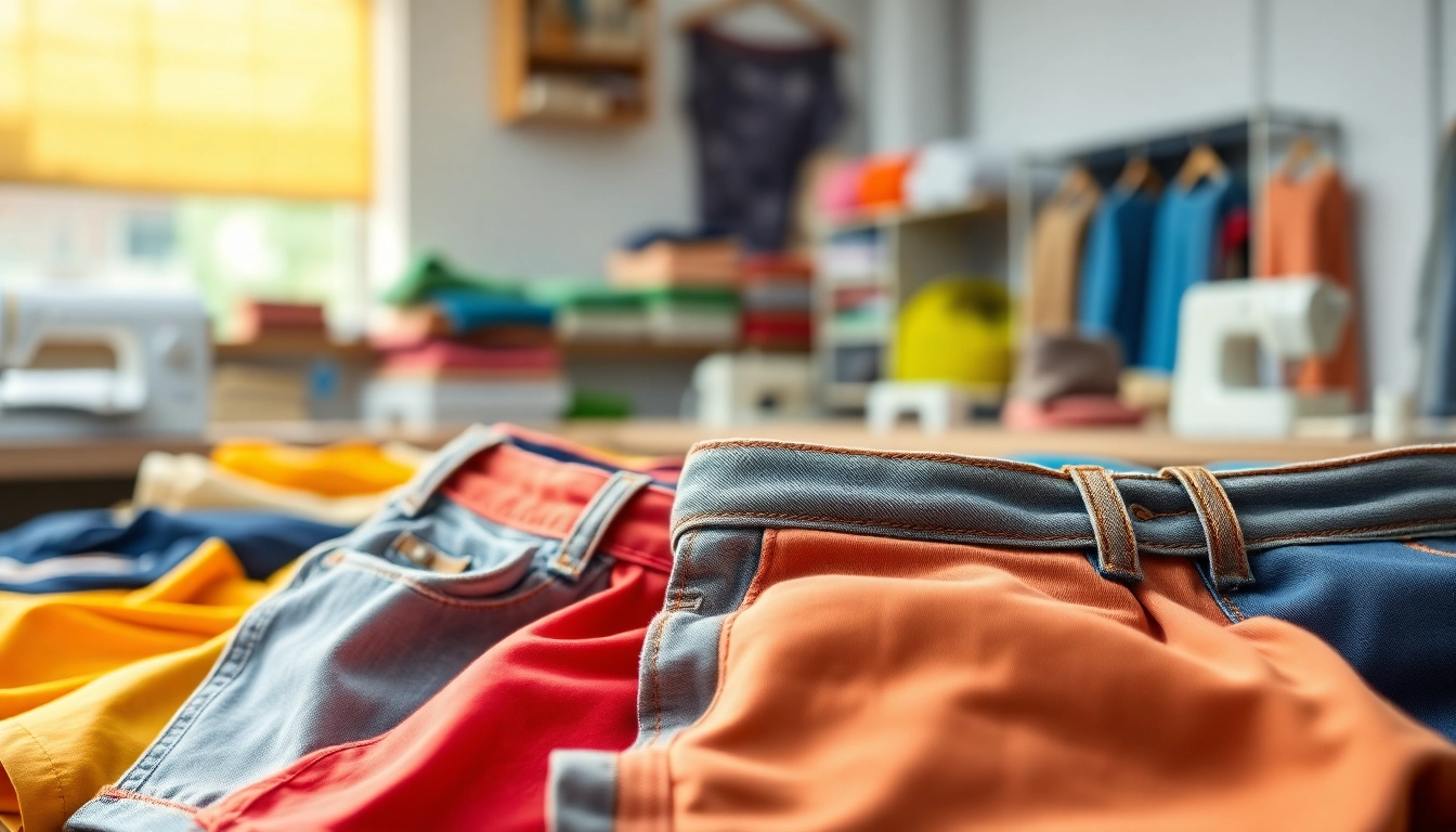 Clothing Suppliers China showcase featuring diverse shorts styles and vibrant fabrics.