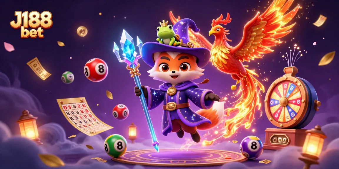 Experience thrilling action with J188 bet in a vibrant 3D casino illustration featuring fantasy elements.