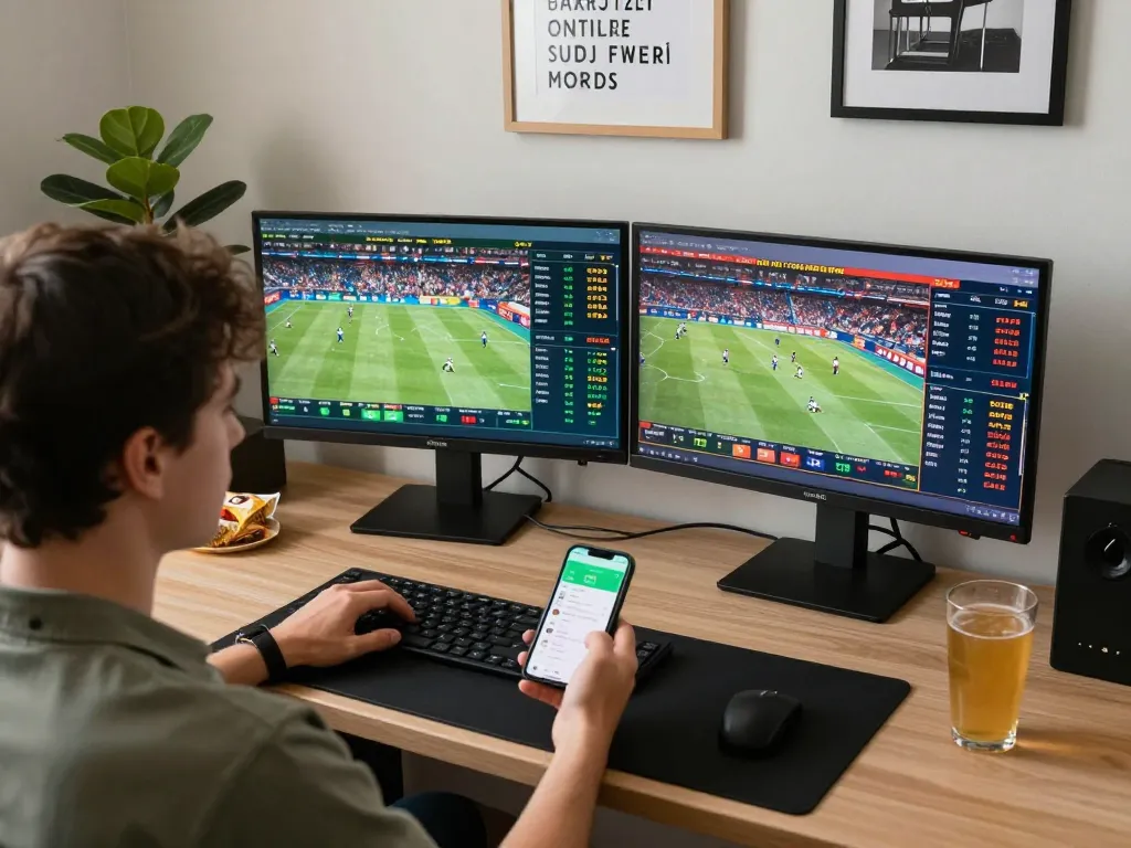 Placing bet on king333 sports app while watching live games from a modern gaming setup