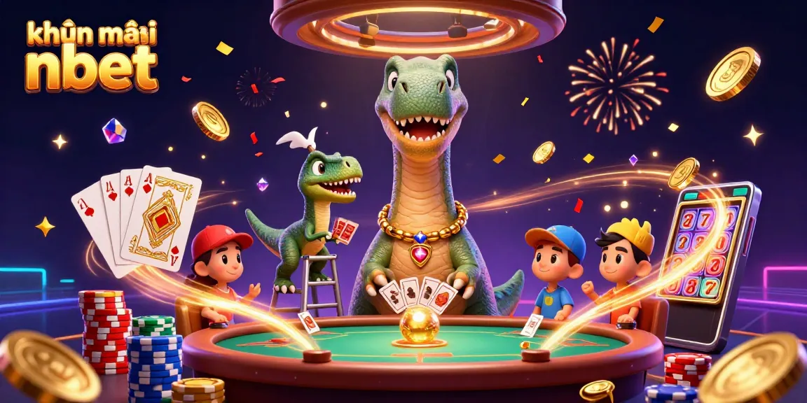 Engage with khuyến mãi nbet through a vibrant 3D casino scene featuring iconic characters and dynamic gaming elements.