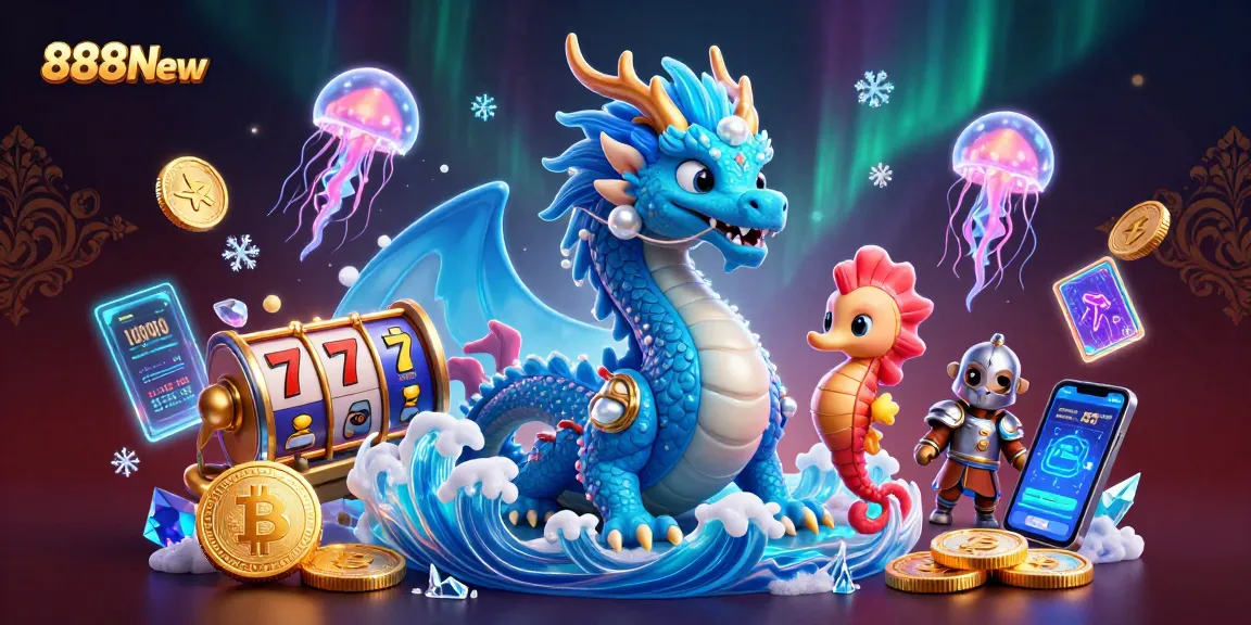Engage in thrilling action at 888New with the fantasy dragon and knight in a vibrant casino scene.