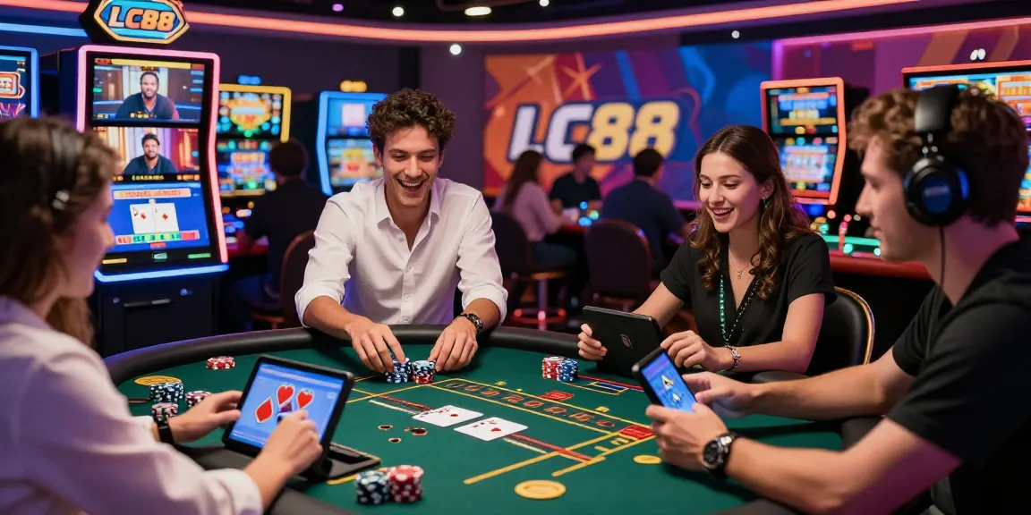 Exciting online casino gaming at https://lc88pro.com/ with players engaged in live dealer and slot games.